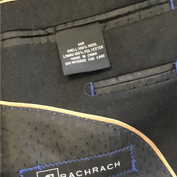 Bachrach Black Wool Suit - Picture 4 of 4